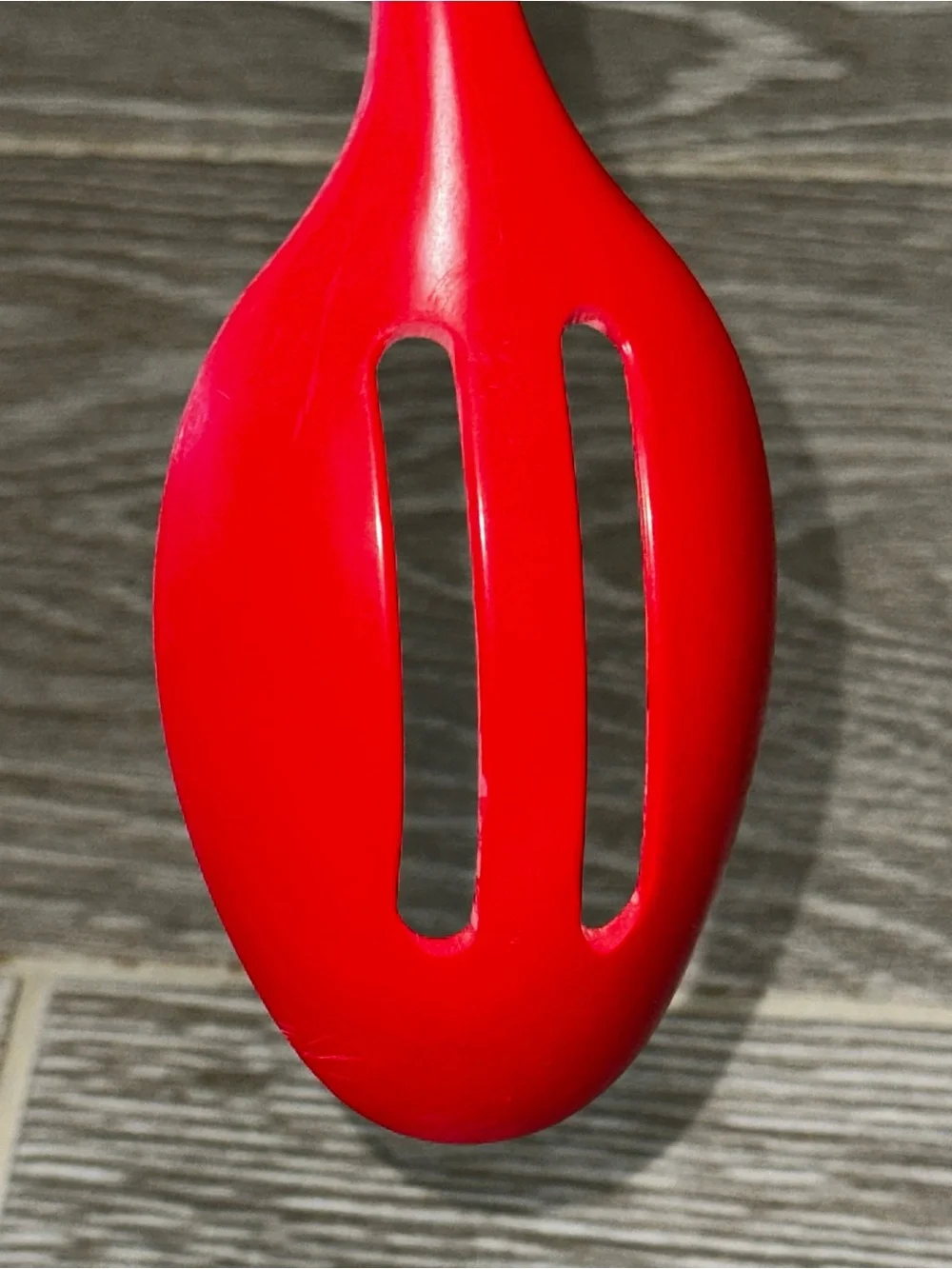 Melamine Kitchen Slotted Spoon Cherry Red Durable Retro Cooking Serving Utensil